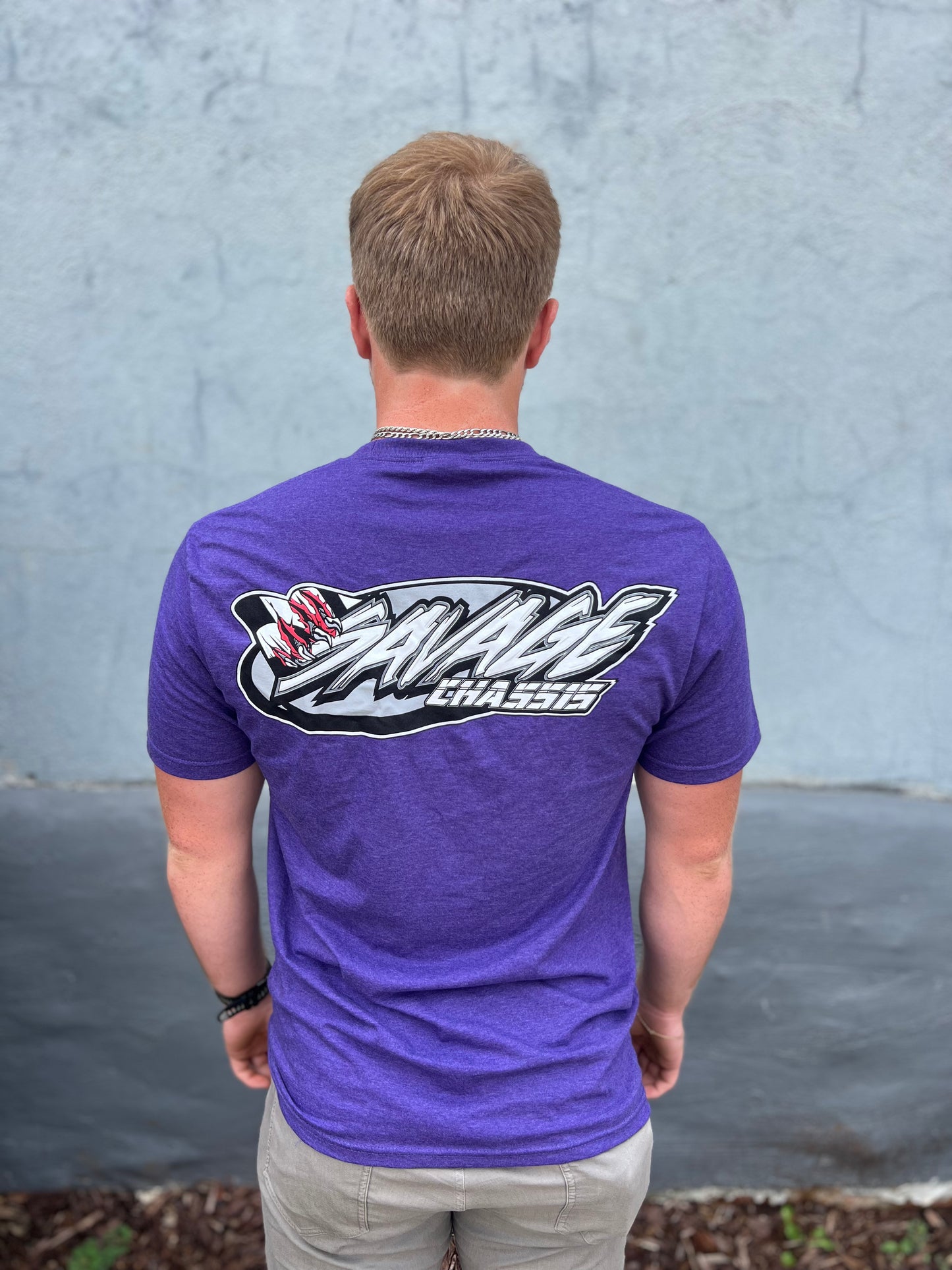 Short Sleeve Racing T-Shirt - Purple Heather
