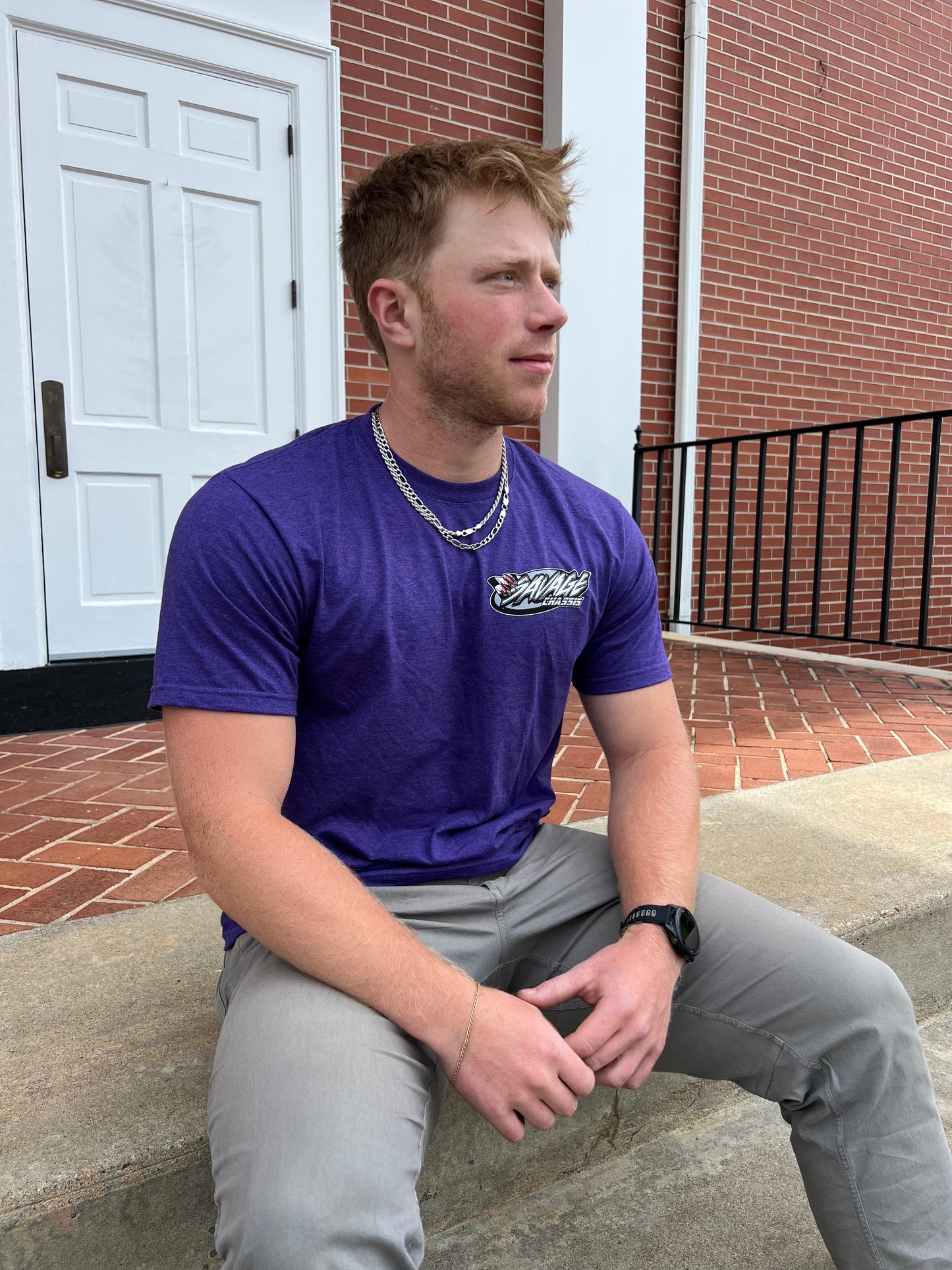 Short Sleeve Racing T-Shirt - Purple Heather