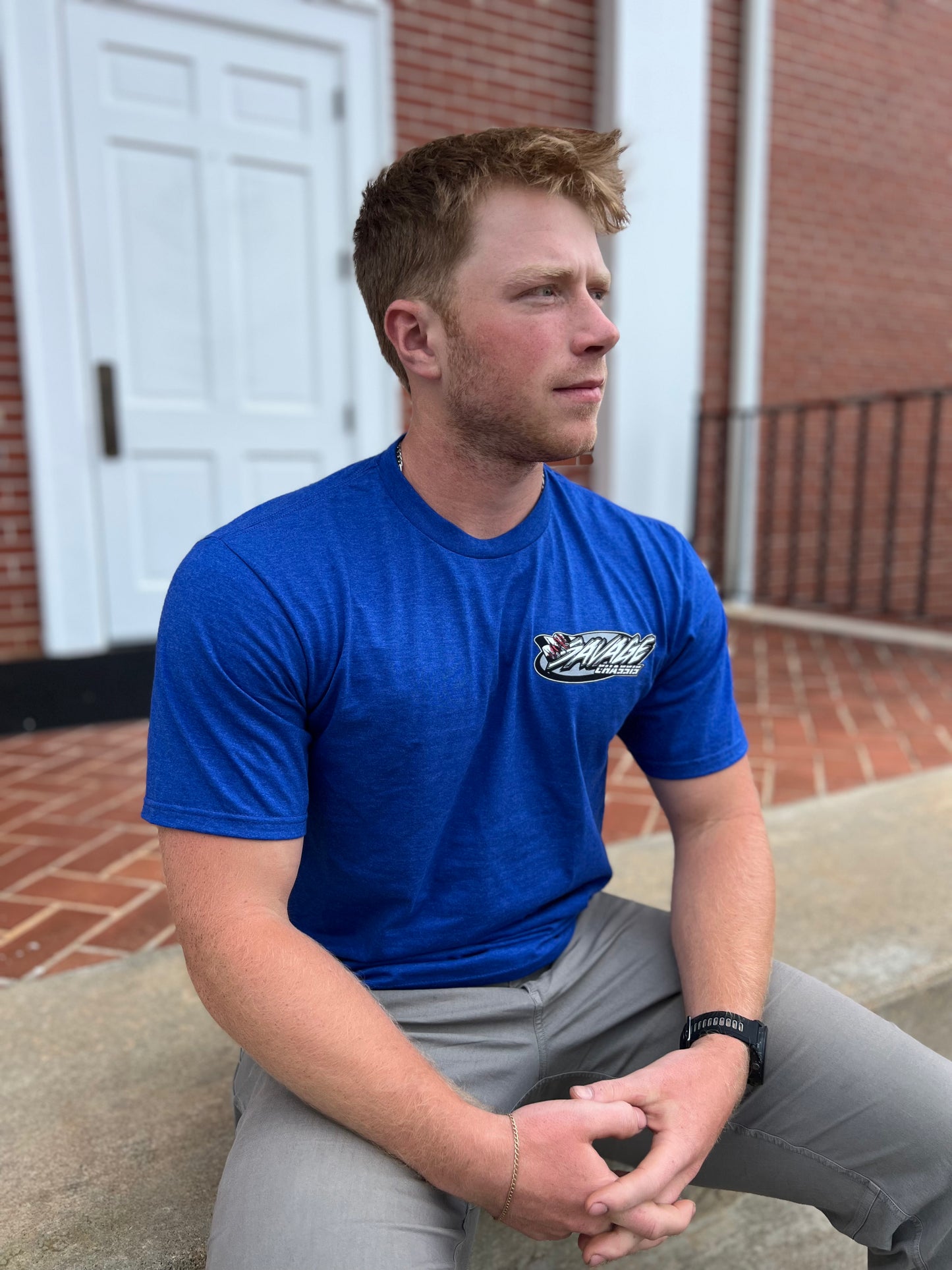 Short Sleeve Racing T-Shirt - True Royal Blue Heather