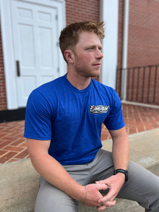 Short Sleeve Racing T-Shirt - True Royal Blue Heather