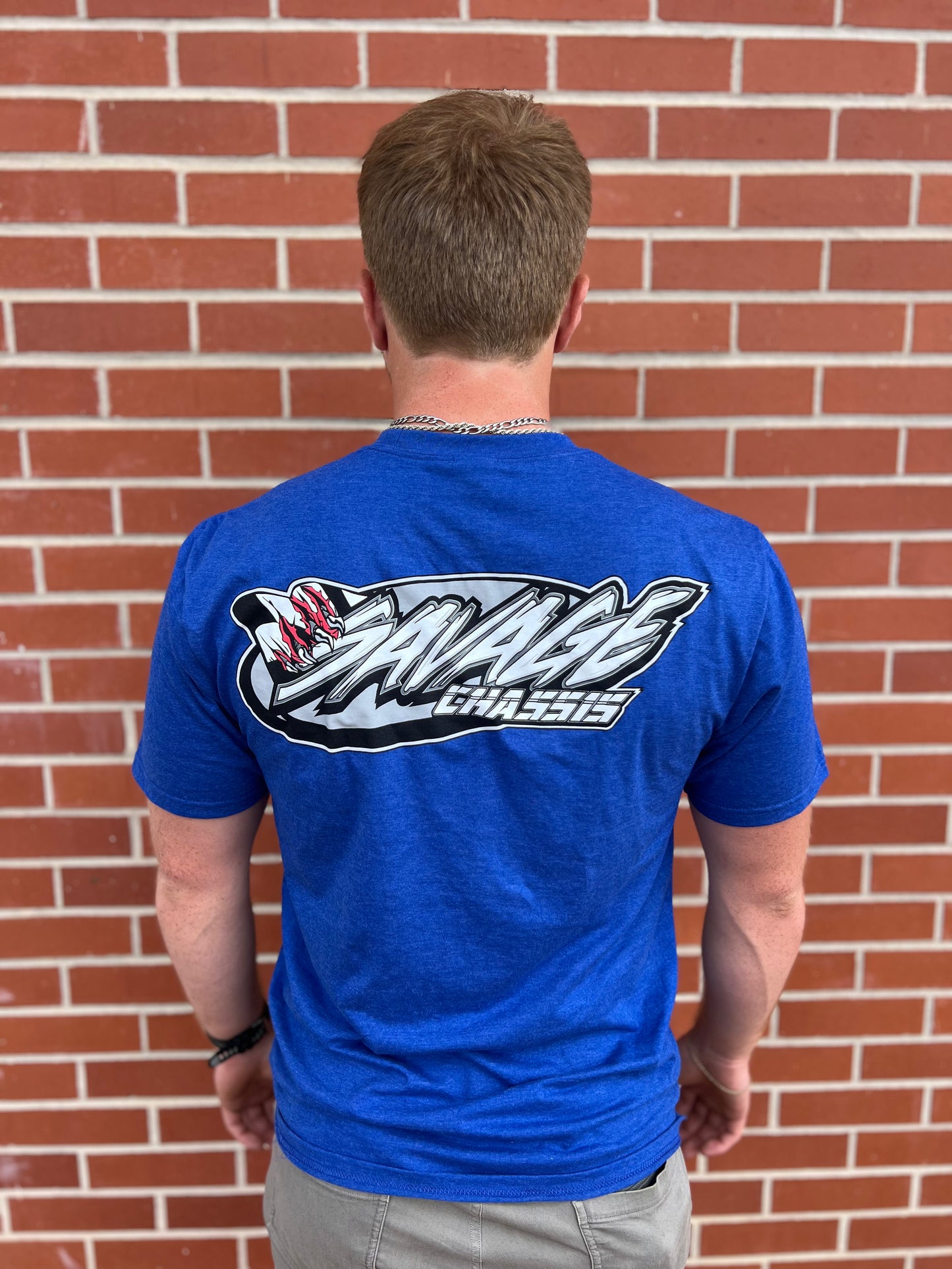 Short Sleeve Racing T-Shirt - True Royal Blue Heather