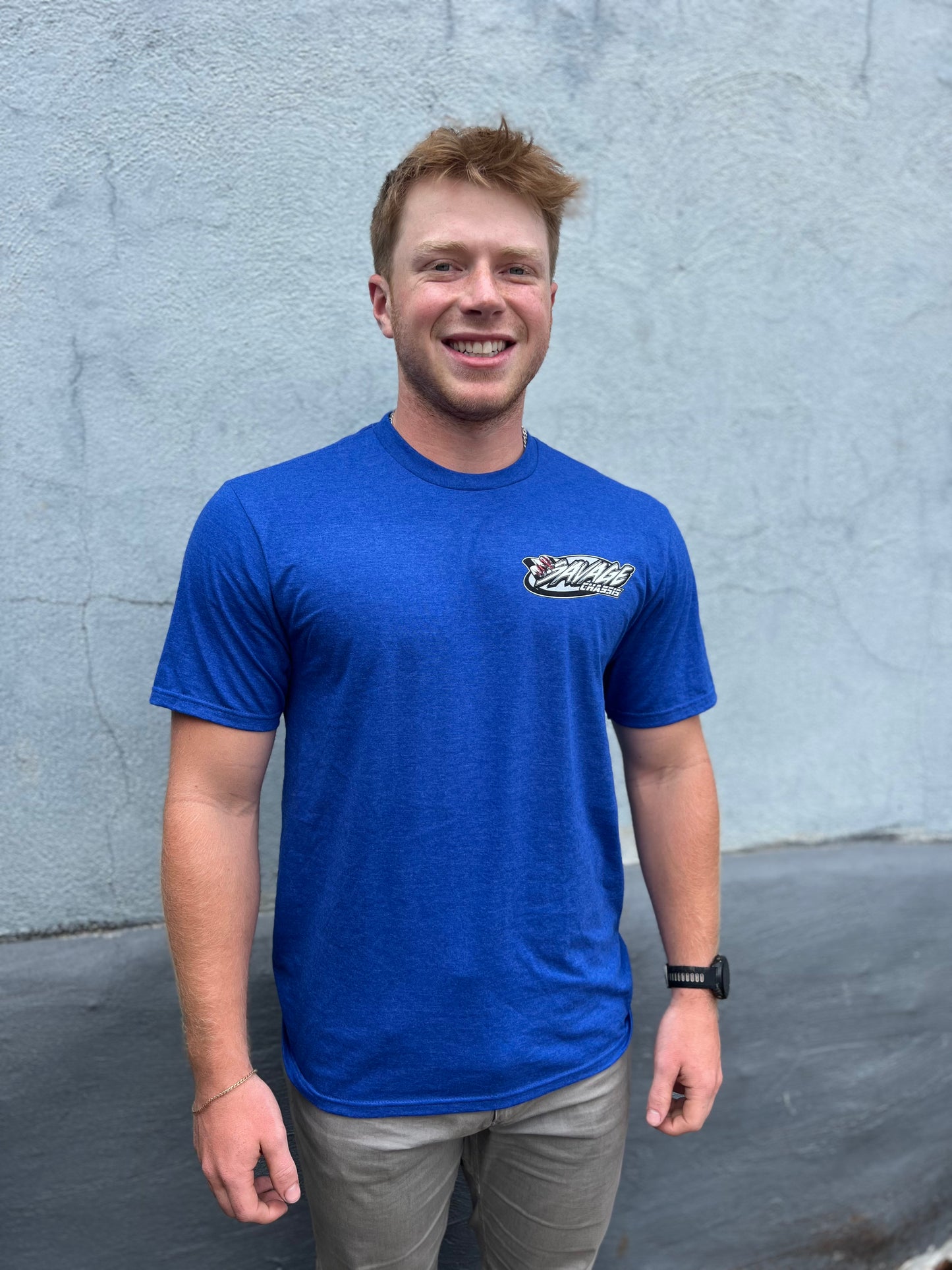 Short Sleeve Racing T-Shirt - True Royal Blue Heather