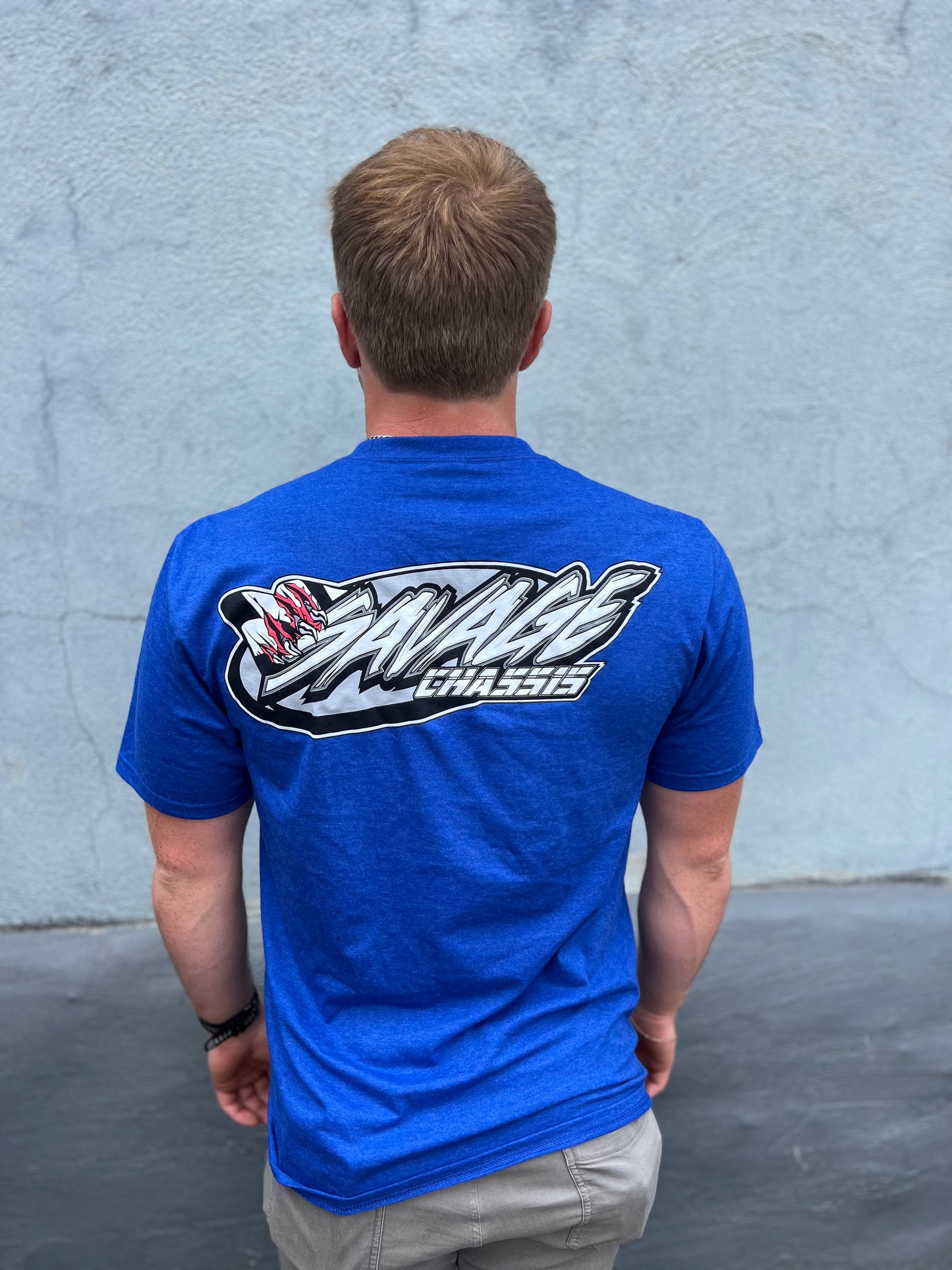 Short Sleeve Racing T-Shirt - True Royal Blue Heather