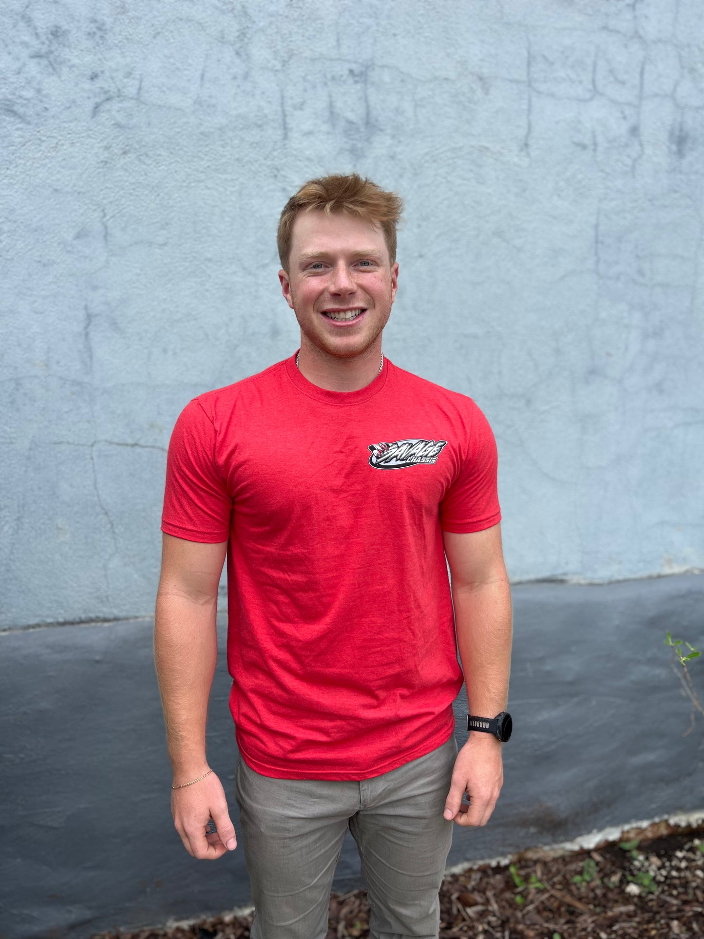 Short Sleeve Racing T-Shirt - Bright Red Heather