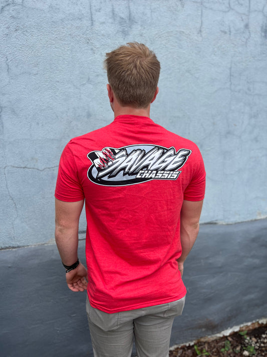 Short Sleeve Racing T-Shirt - Bright Red Heather