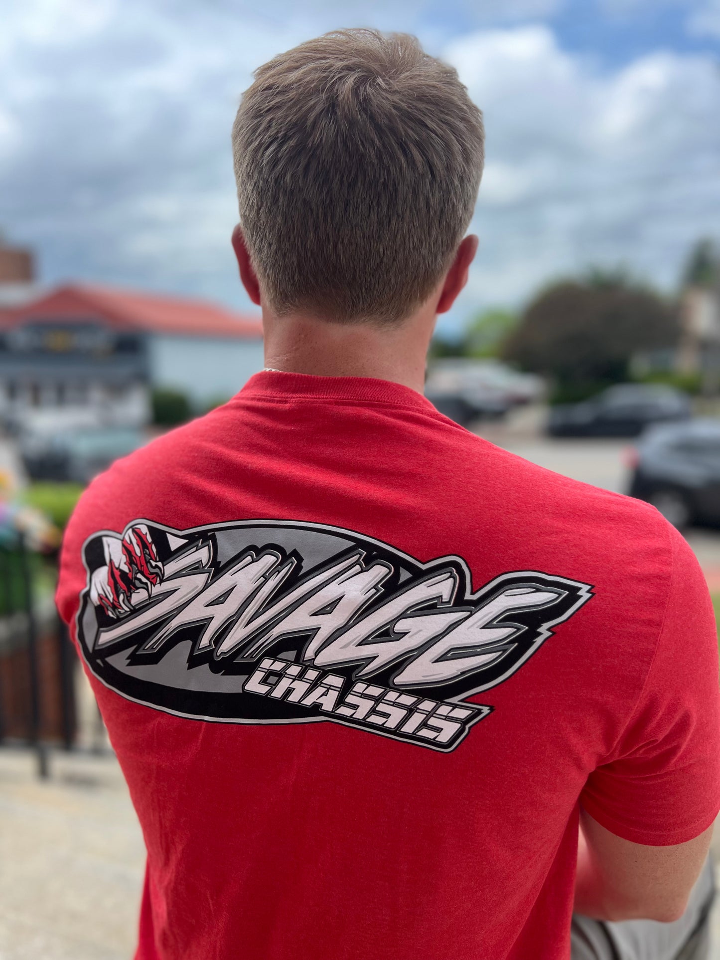 Short Sleeve Racing T-Shirt - Bright Red Heather