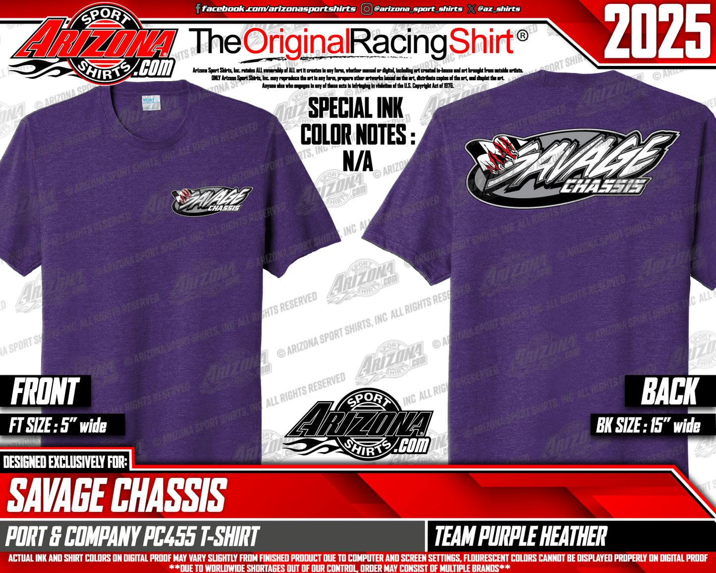 Short Sleeve Racing T-Shirt - Purple Heather