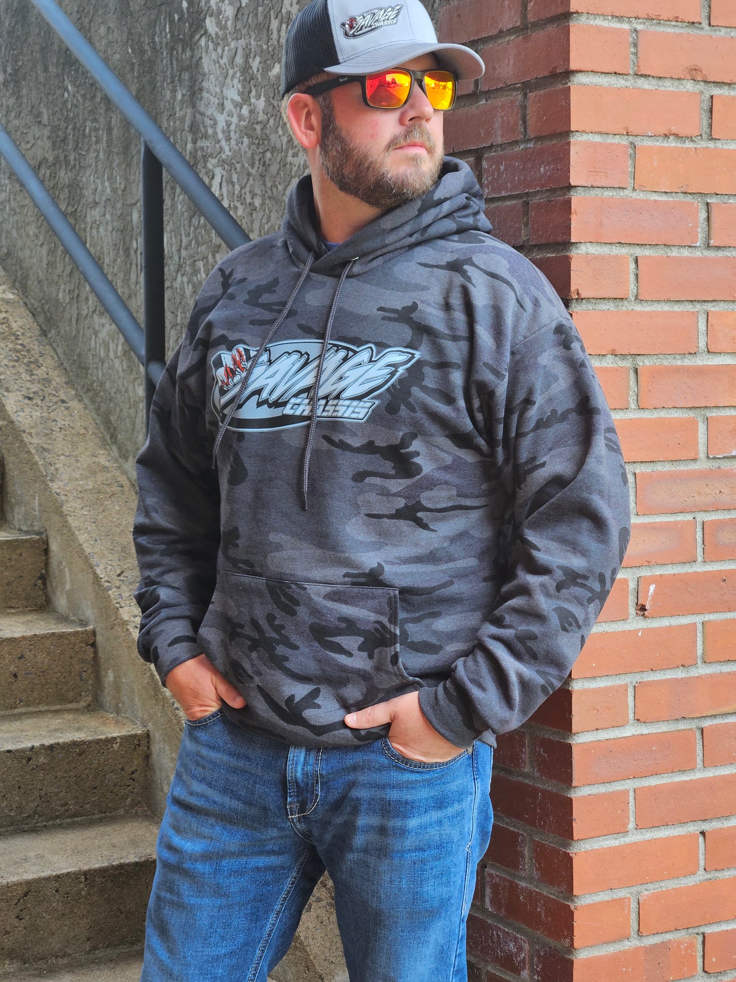 Savage Chassis Black Camo Hoodie