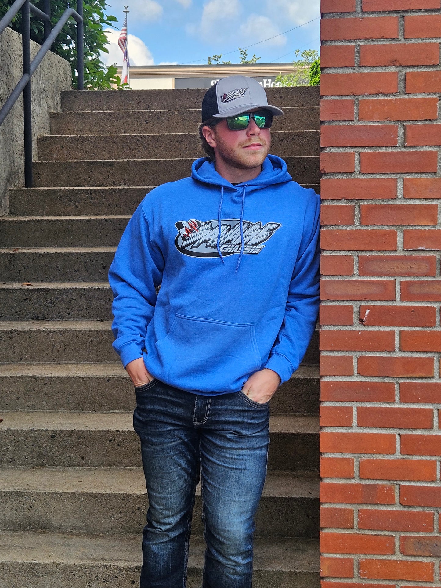 Savage Chassis Blue Hoodie