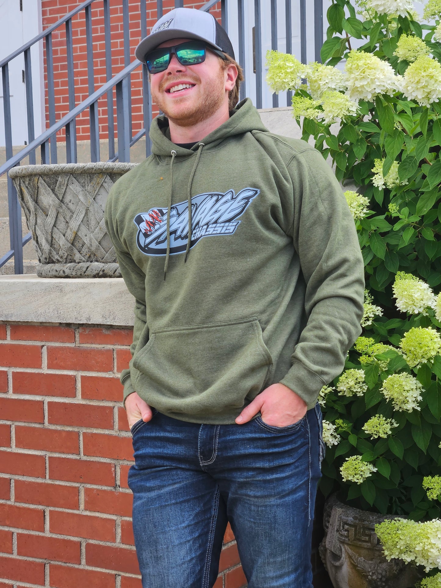 Savage Chassis Green Hoodie