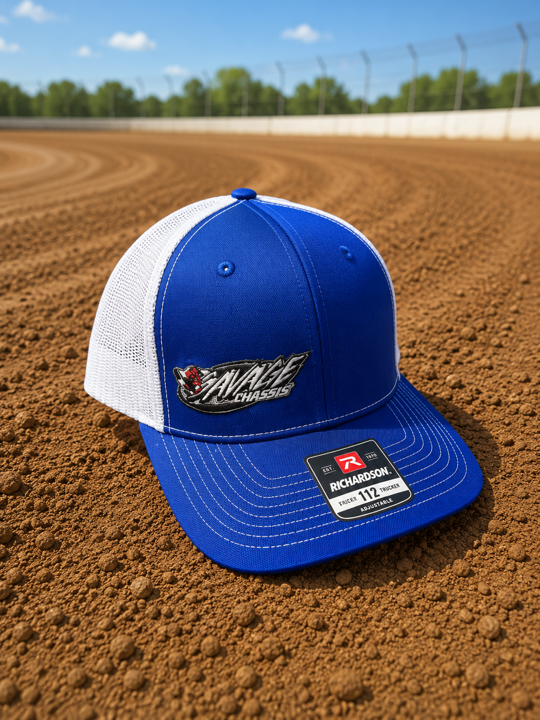 Savage Chassis Blue and White Hat
